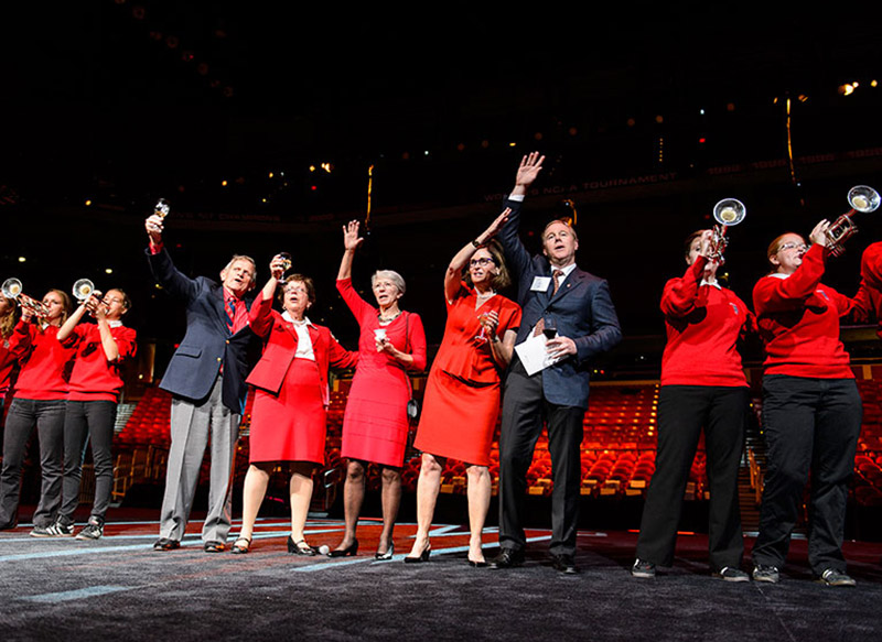 Madison campaign launch
								event at the Kohl Center on October 15, 2015