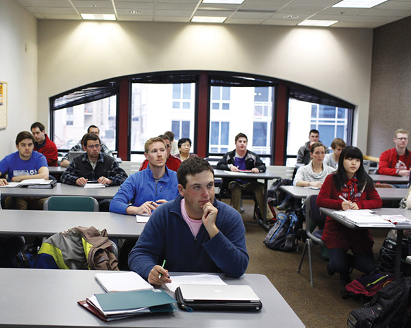 Students in a classroom