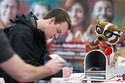 Student Thanking a Badgers