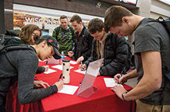 Student Thanking a Badger