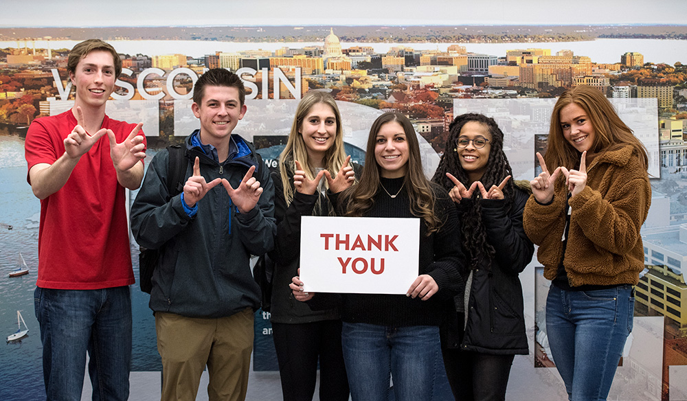 Group of UW School of Business students