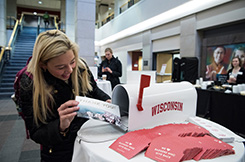Student Thanking a Badgers