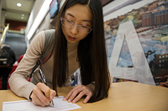Student Thanking a Badger