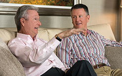 Jeff and Rick Diermeier talk with each other