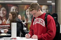 Student Thanking a Badgers