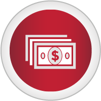 Icon showing paper money