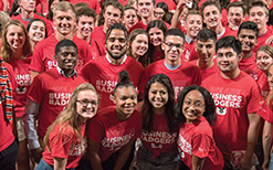 Business Badgers gather in Grainger Hall for their BBA induction