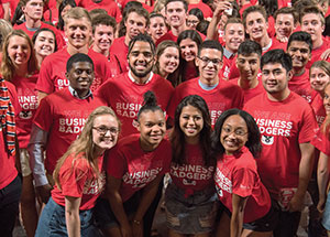 Business Badgers gather in Grainger Hall for their BBA induction