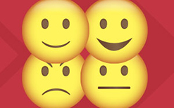 series of emojis ranging from happy to angry