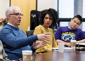 Public radio's David Brancaccio; from the radio to Grainger Hall