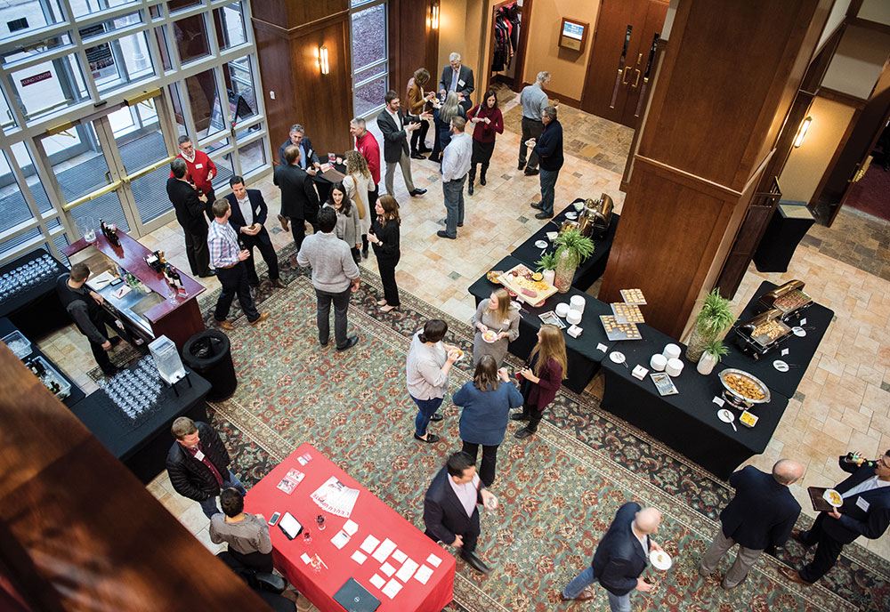 Business Badgers gather at a Wisconsin School of Business Wisconsin at Work event